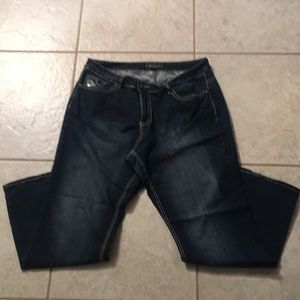 Cato dark washed denim jeans with sequins